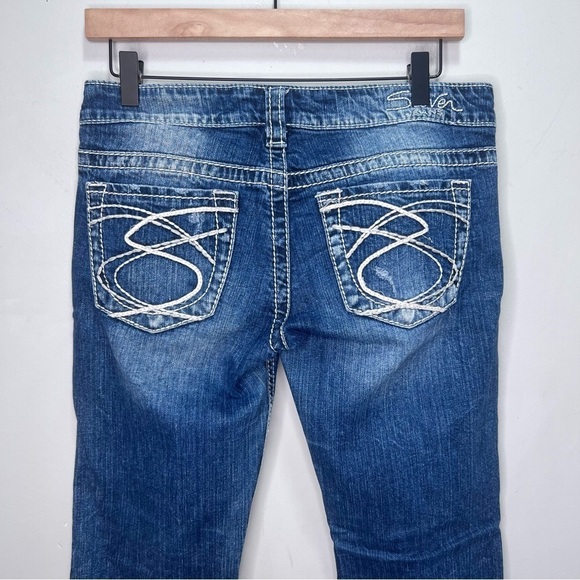 Y2K Silver Jeans Frances Bootcut Distressed Size 28 - Picture 6 of 15